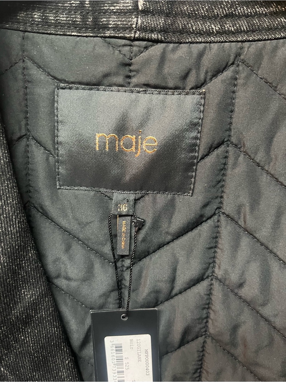 Quilted Belted Black Women's Jacket - Picture 4 of 9
